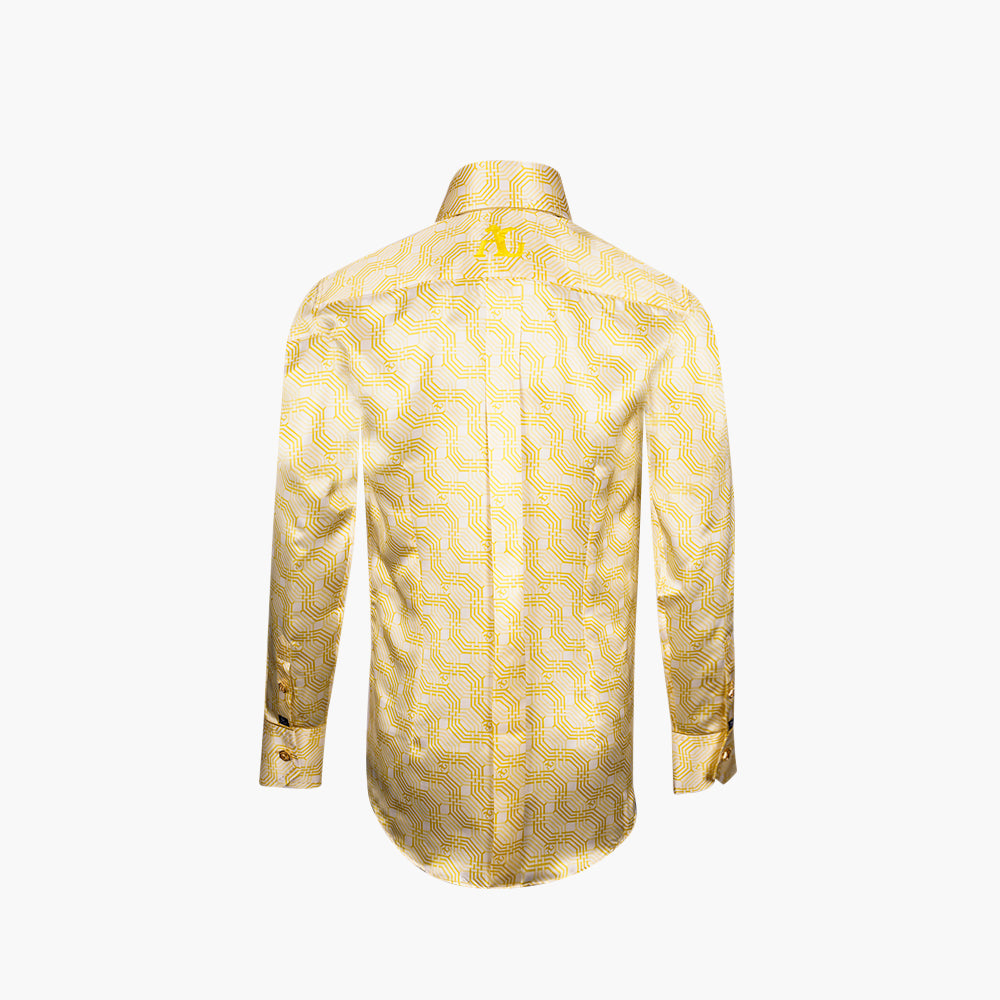 Yellow Geometric Niki Shirt