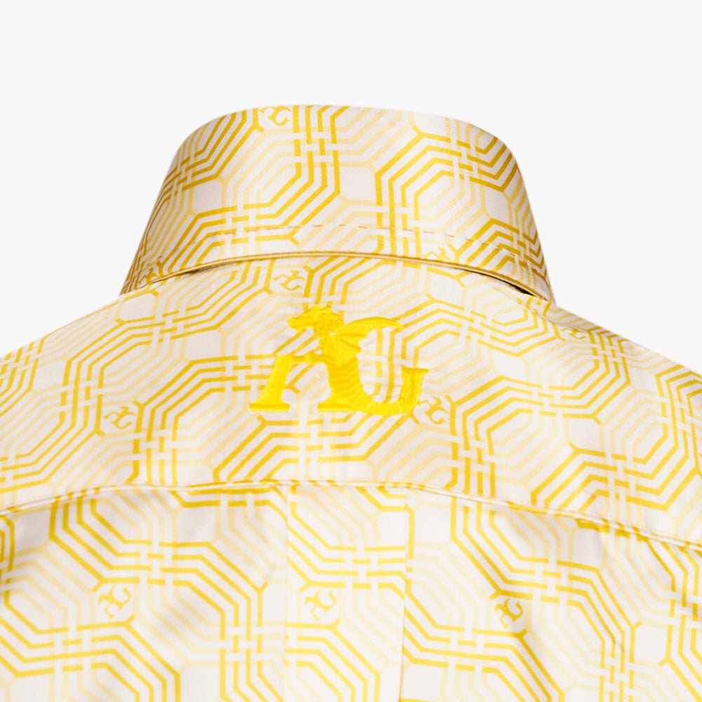 Yellow Geometric Niki Shirt