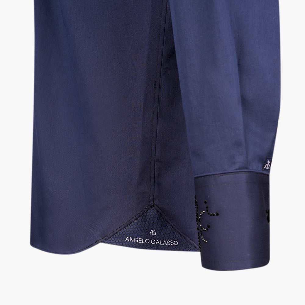 Blue Crystal Embellished Mason Shirt