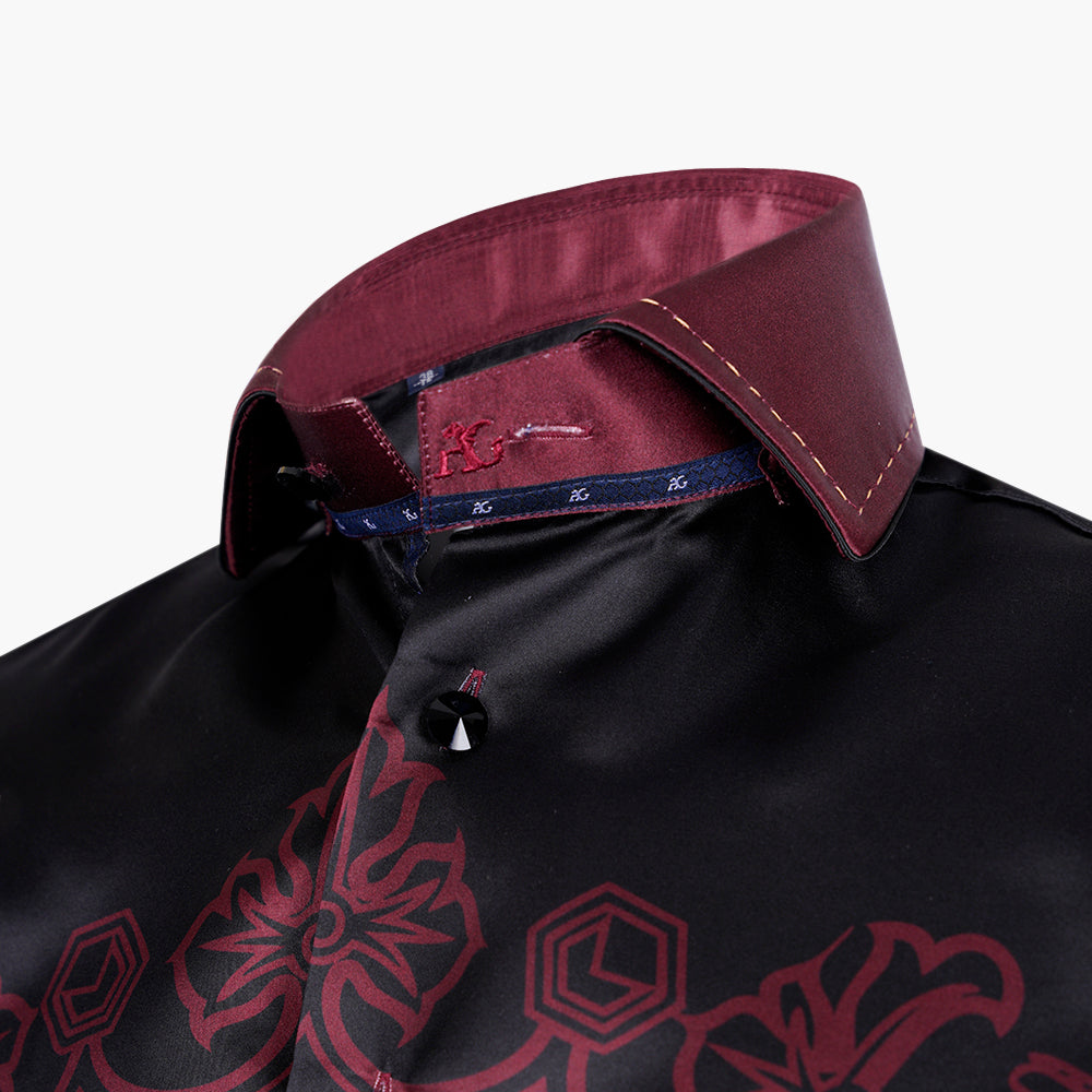 Burgundy Araldica Piazzata Mason Shirt
