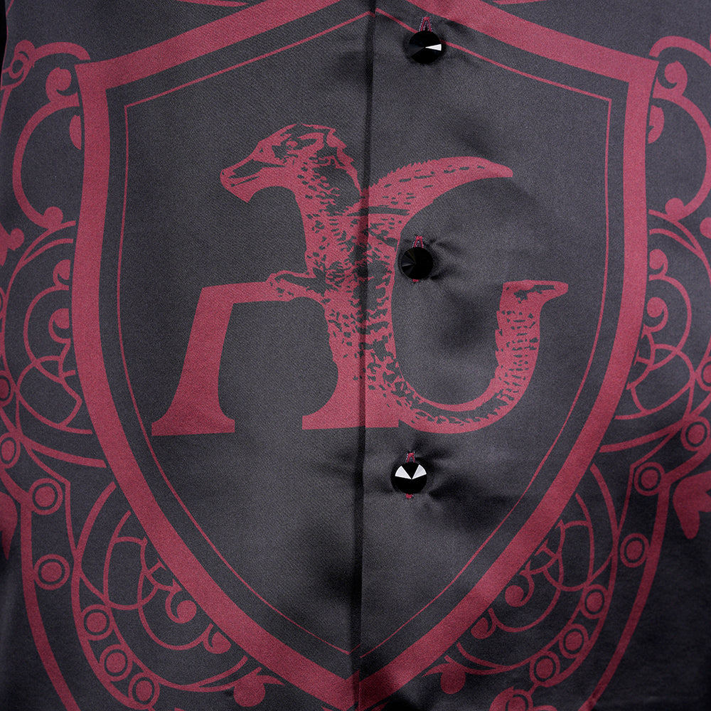 Burgundy Araldica Piazzata Mason Shirt