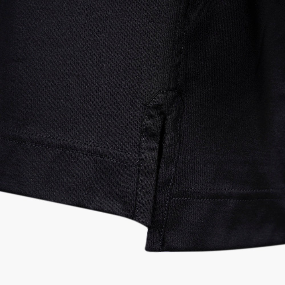 Black & Gold Crown Cotton Polo Shirt
