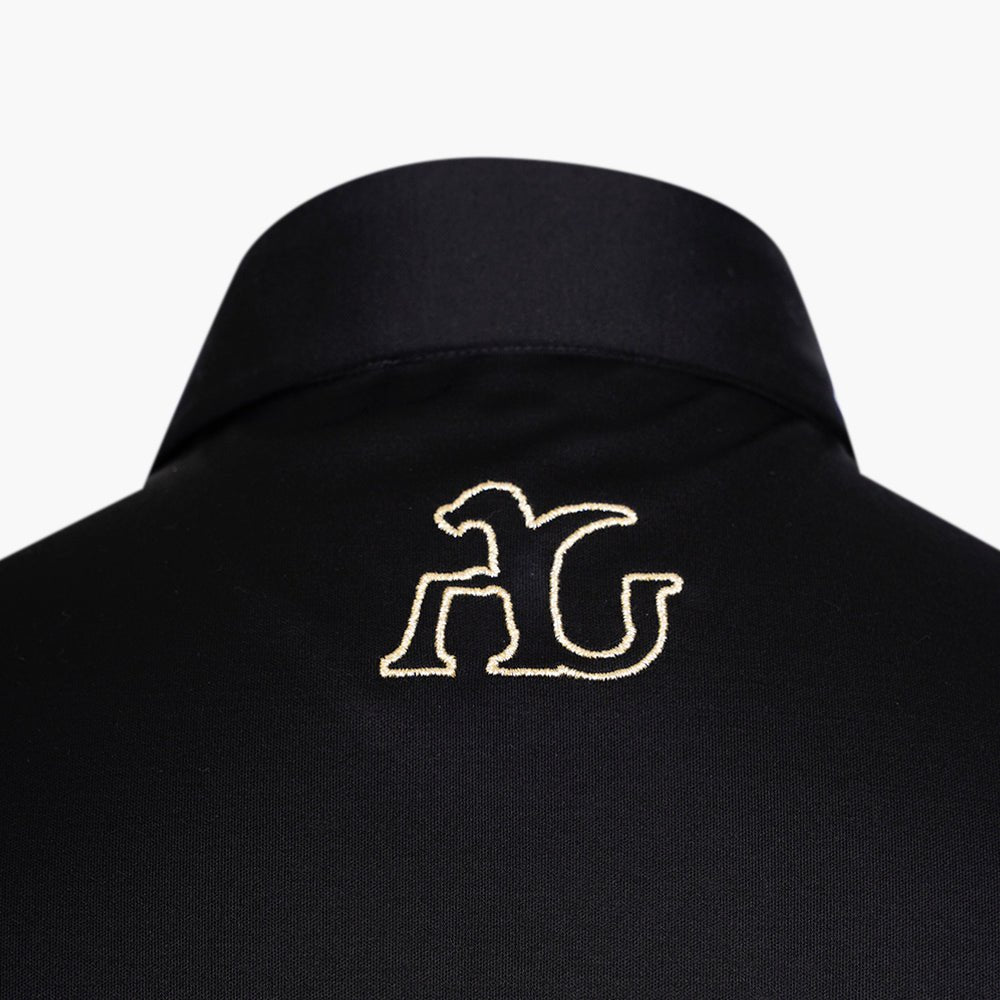 Black & Gold Crown Cotton Polo Shirt - Angelo Galasso - Luxury Italian Menswear London