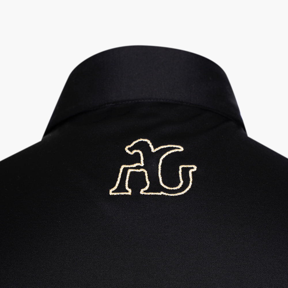Black & Gold Crown Cotton Polo Shirt