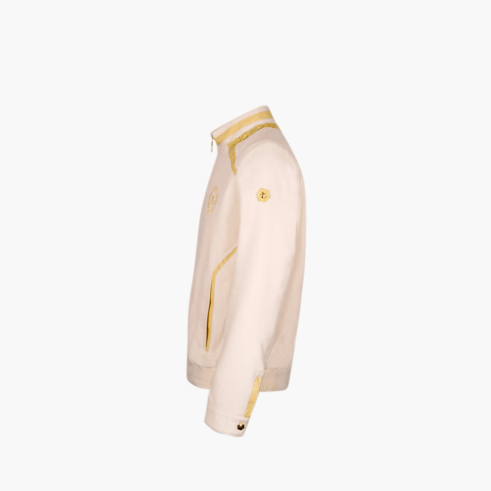 Cream & Lime Yellow Cashmere Jacket