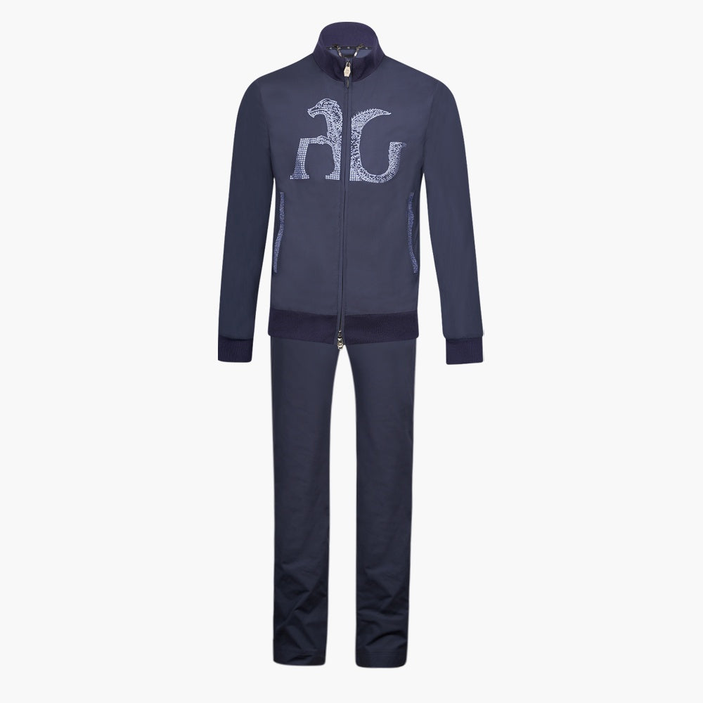 Navy Swarovski Crystal AG Tracksuit