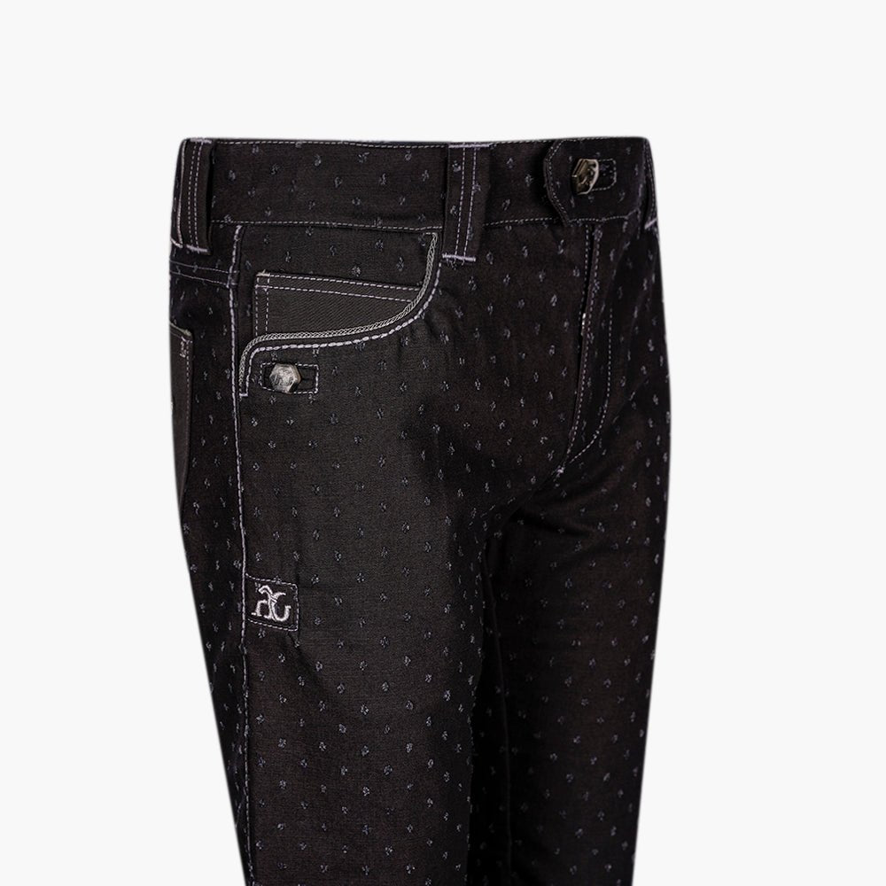Black & Grey Delavé Denim Crown Jeans - Angelo Galasso - Luxury Italian Menswear London