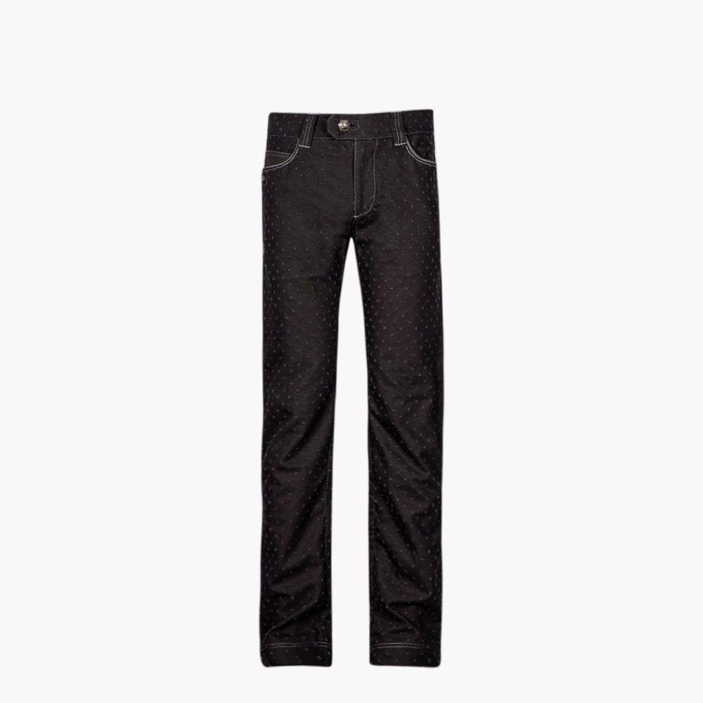 Black & Grey Delavé Denim Crown Jeans - Angelo Galasso - Luxury Italian Menswear London