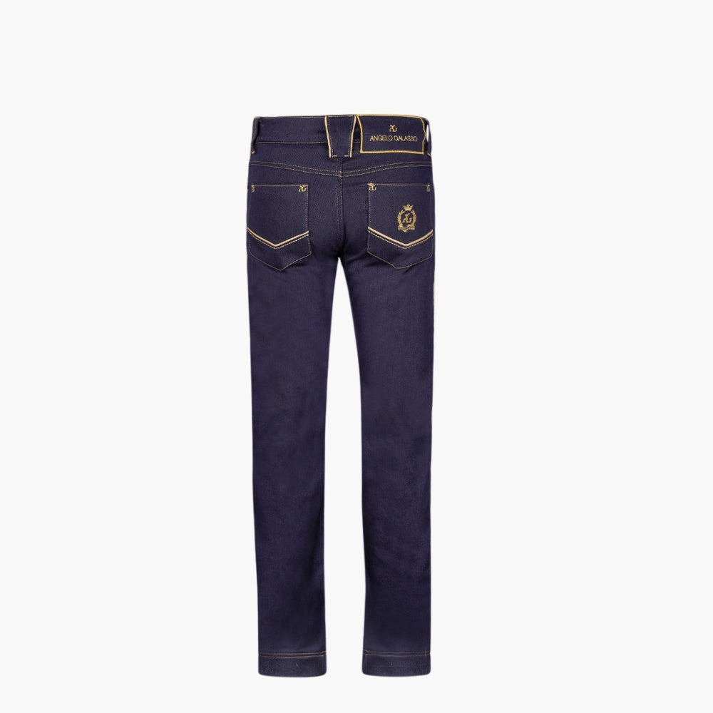 Blue & Yellow Chevron Denim Alloro Jeans