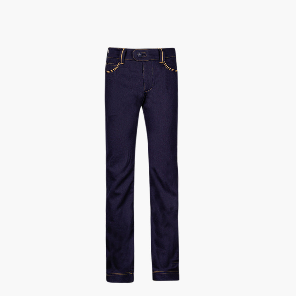 Blue & Yellow Chevron Denim Alloro Jeans