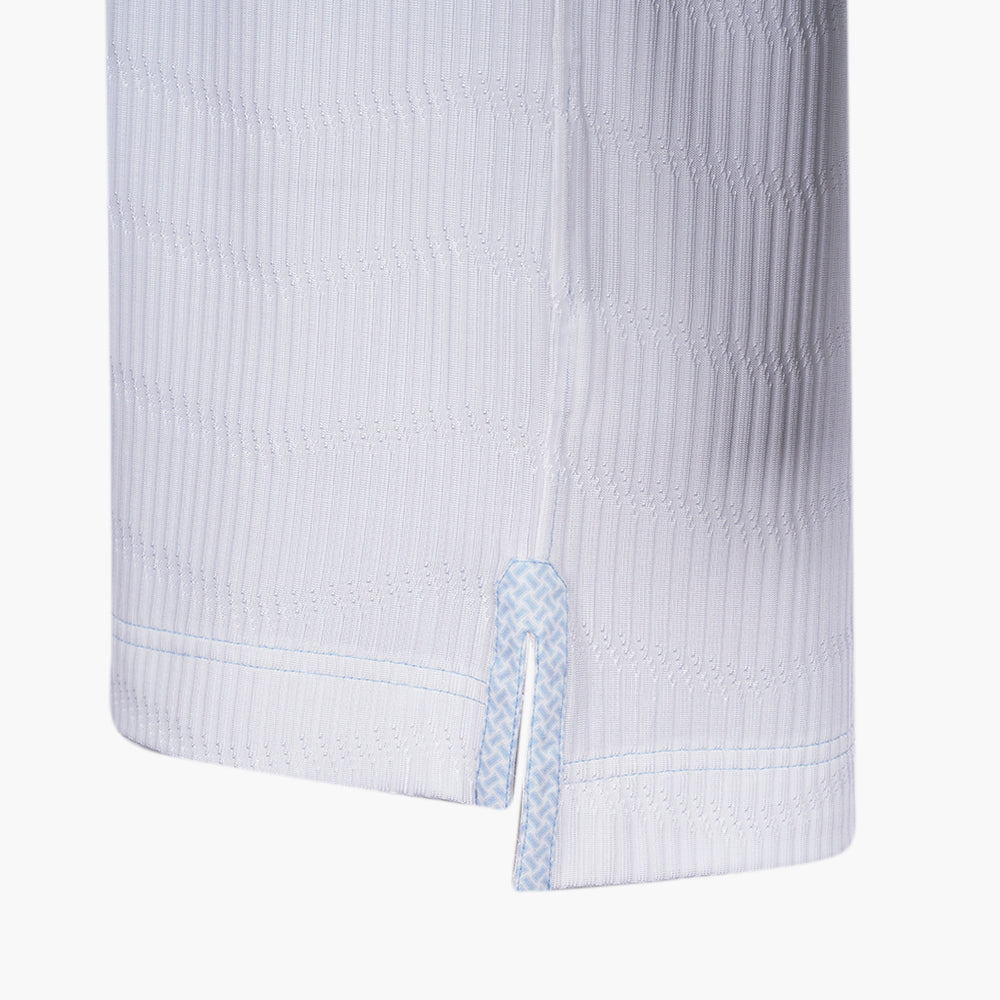 White & Light Blue AG Polo