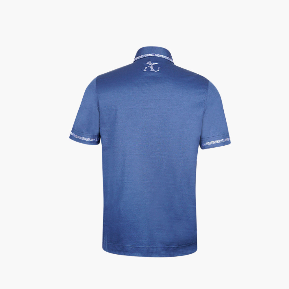 Dark Blue Polo with Light Sapphire Crystals