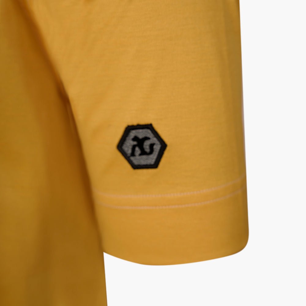 Yellow & White Alloro Piping Polo - Angelo Galasso - Luxury Italian Menswear London