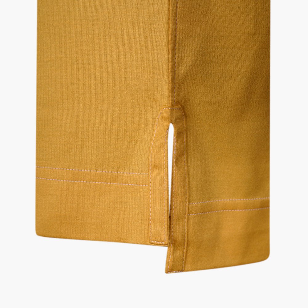 Yellow & White Alloro Piping Polo - Angelo Galasso - Luxury Italian Menswear London