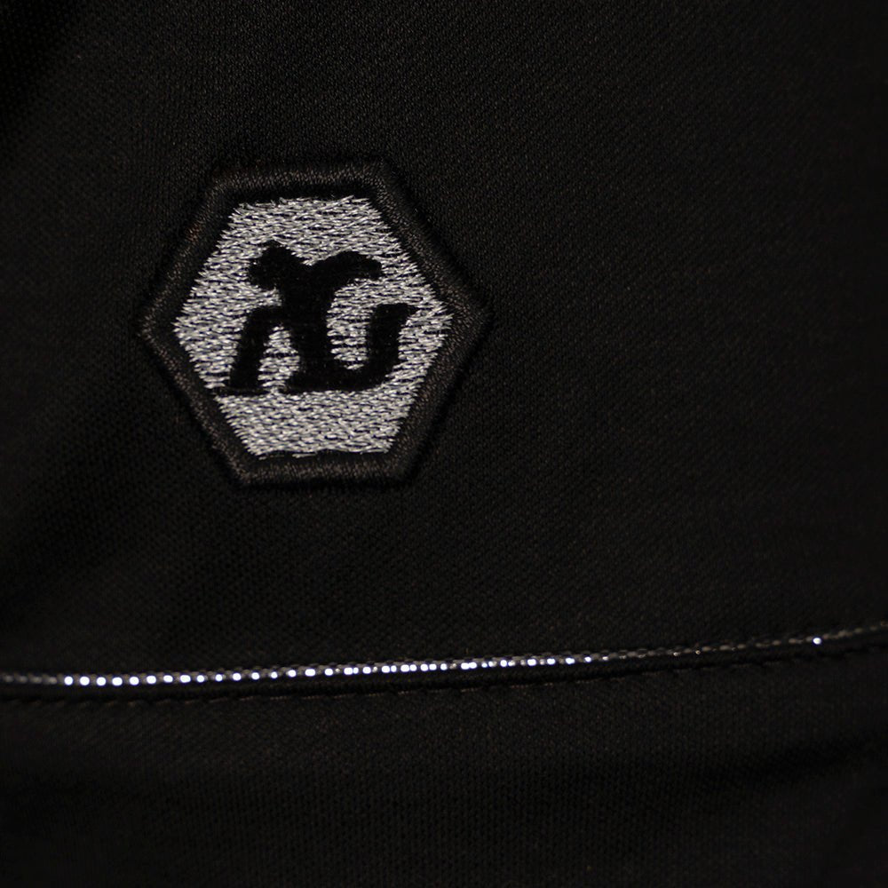 Black & Silver Crown Cotton Polo - Angelo Galasso - Luxury Italian Menswear London