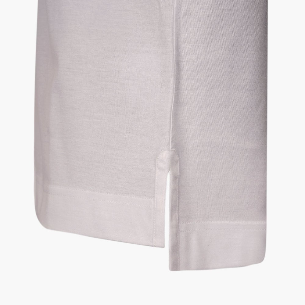 White & Silver Crown Polo Shirt - Angelo Galasso - Luxury Italian Menswear London