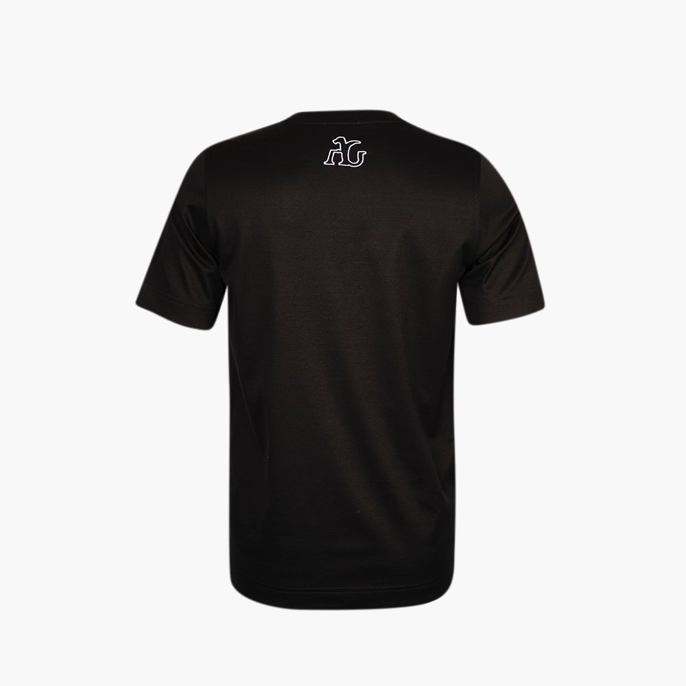 Black & White Total Logo Cotton T-Shirt - Angelo Galasso - Luxury Italian Menswear London