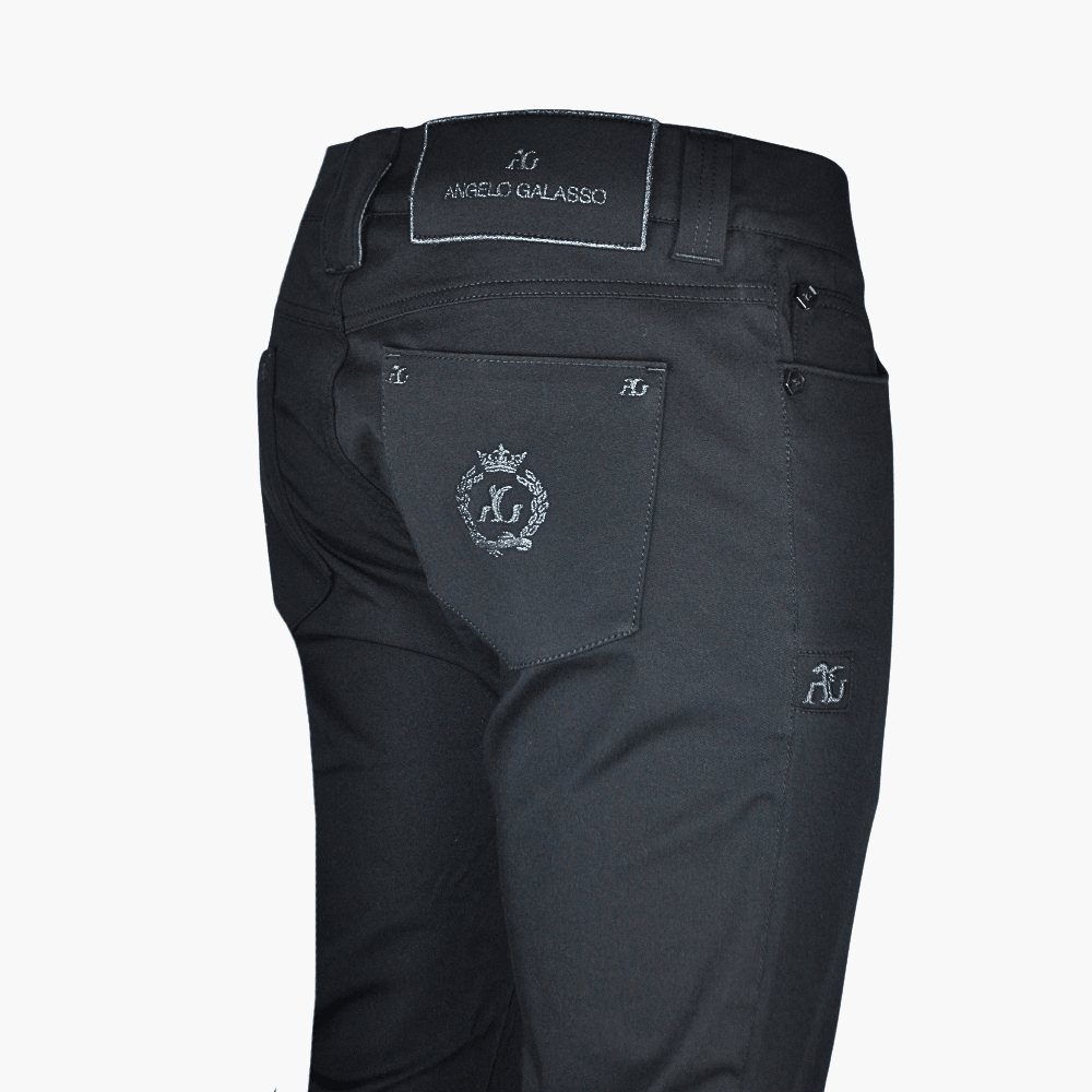 Black & Silver Alloro Jeans - Angelo Galasso - Luxury Italian Menswear London