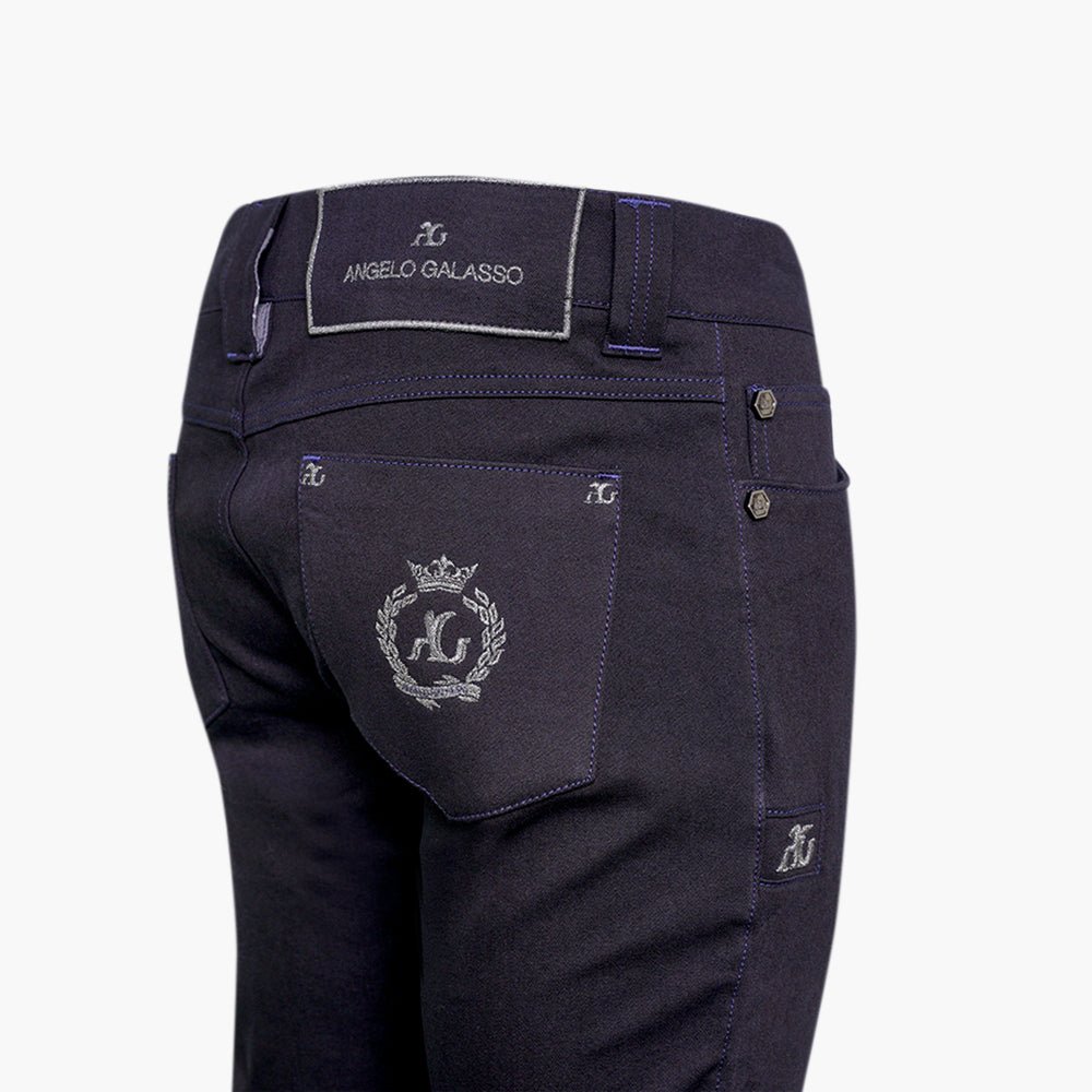 Dark Blue & Blue Alloro Jeans - Angelo Galasso - Luxury Italian Menswear London