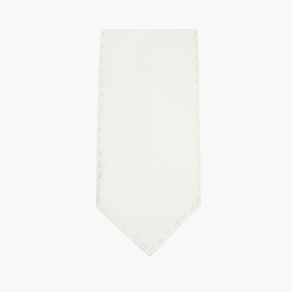 Angelo Galasso White Single Stitching Tie - Angelo Galasso - Luxury Italian Menswear London