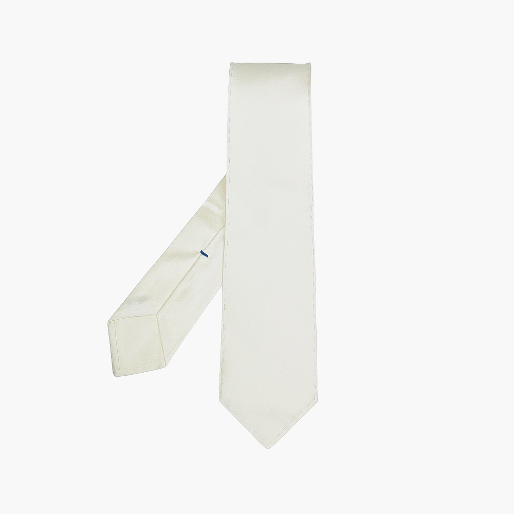 White Single Stitching Tie