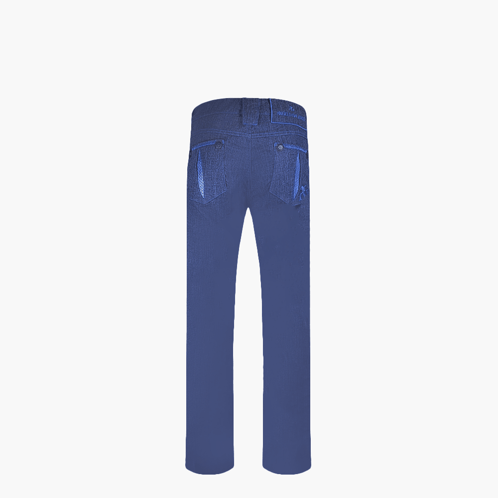 Blue Jeans with Python Inserts - Angelo Galasso - Luxury Italian Menswear London