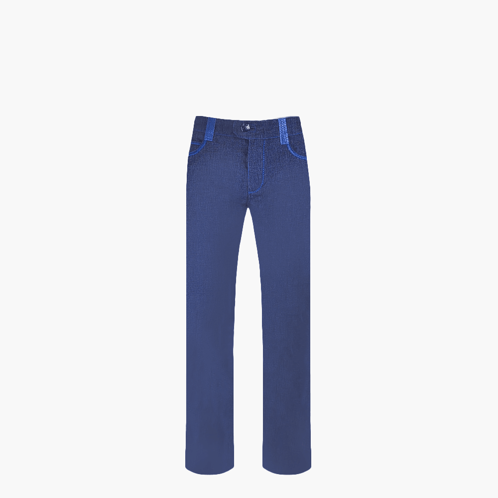 Blue Jeans with Python Inserts - Angelo Galasso - Luxury Italian Menswear London