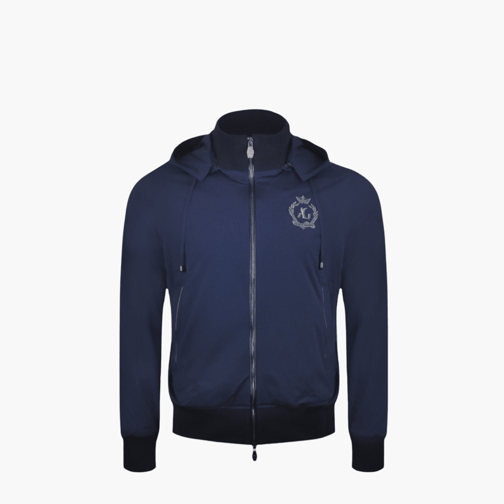Navy Blue Alloro Logo Tracksuit - Angelo Galasso - Luxury Italian Menswear London