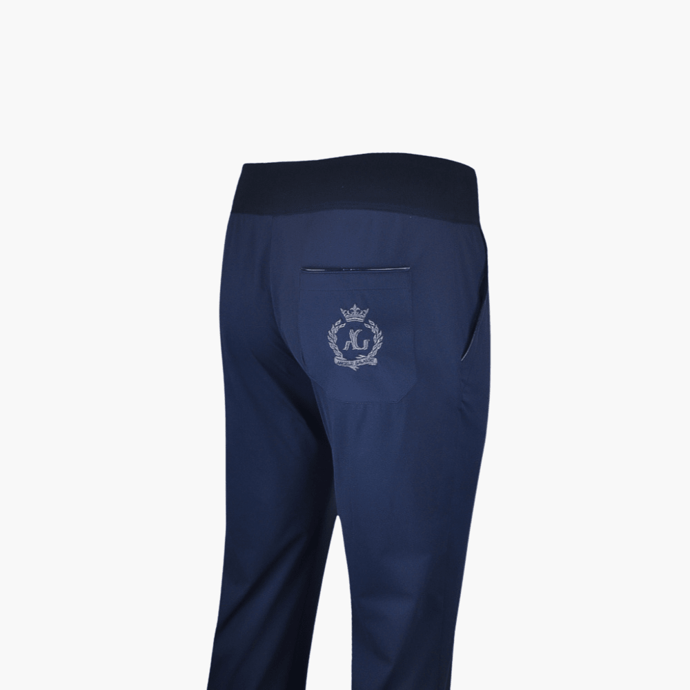 Navy Blue Alloro Logo Tracksuit - Angelo Galasso - Luxury Italian Menswear London