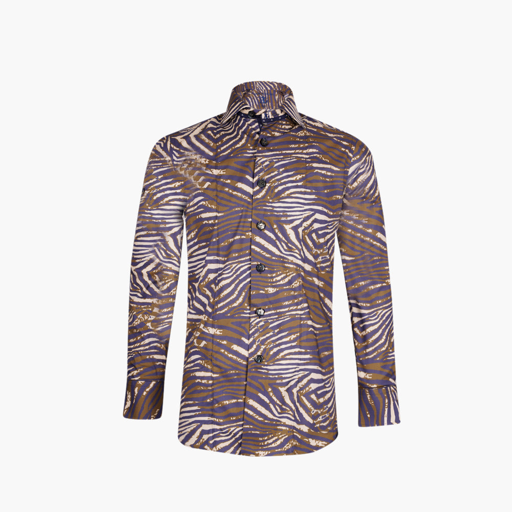 Green Tiger Print Italia Shirt