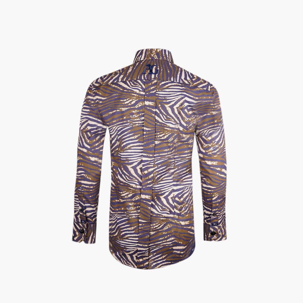 Green Tiger Print Italia Shirt - Angelo Galasso - Luxury Italian Menswear London
