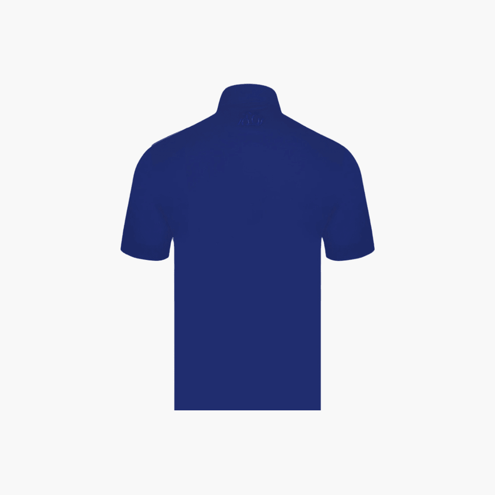 Blue Short Sleeves Dragoon Polo - Angelo Galasso - Luxury Italian Menswear London