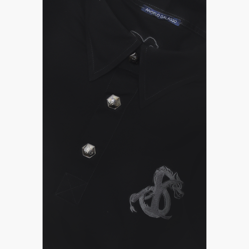 Black Short Sleeves Dragoon Polo -