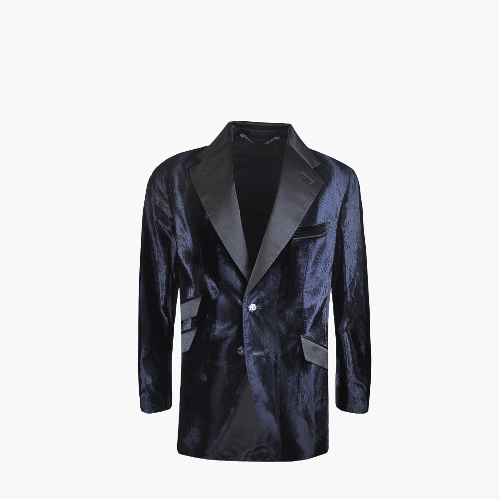 Black & Dark Navy Evening Blazer - B11MR37001