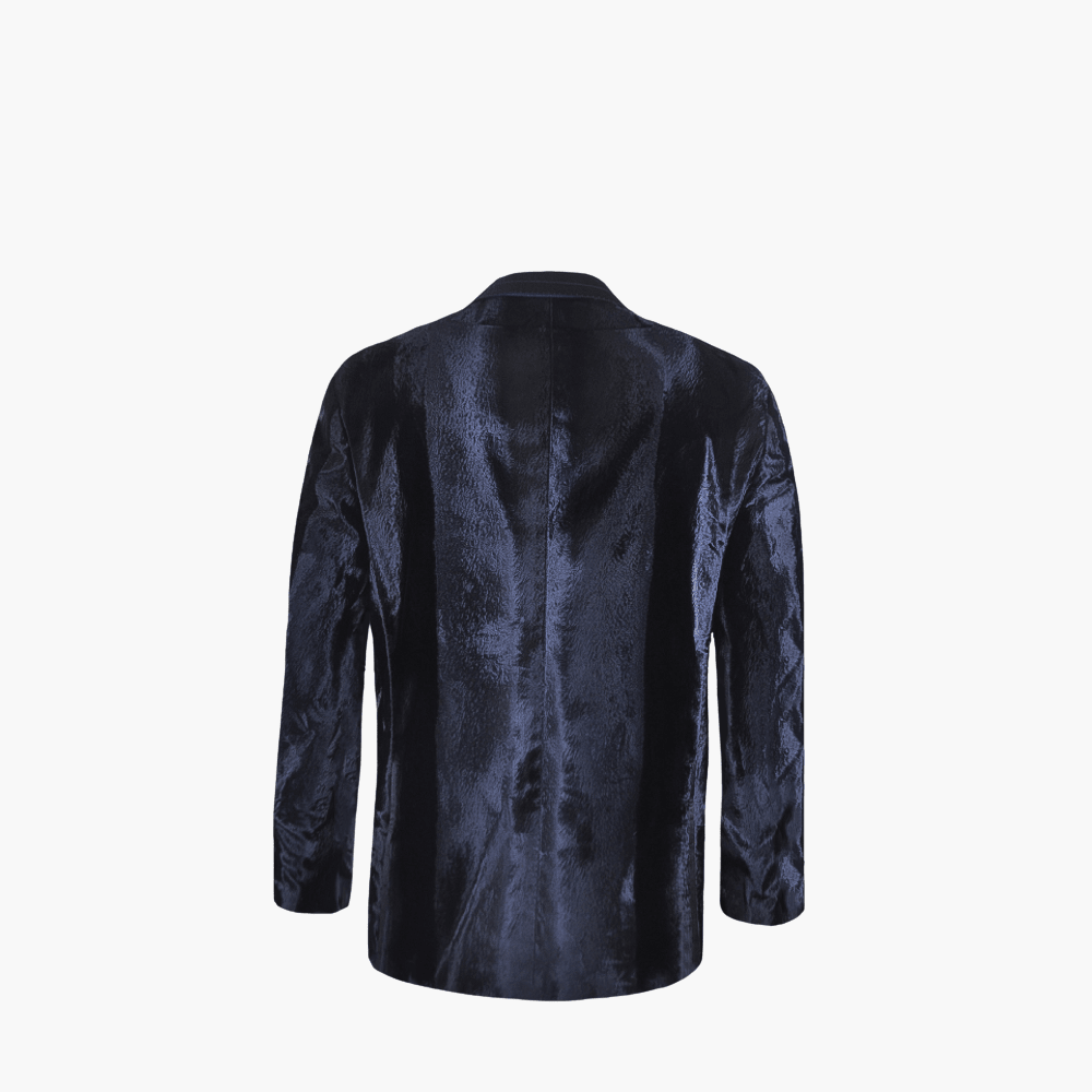 Black & Dark Navy Evening Blazer - Angelo Galasso - Luxury Italian Menswear London