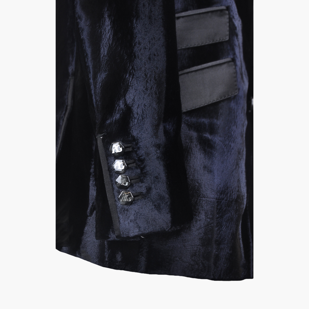 Black & Dark Navy Evening Blazer - B11MR37001