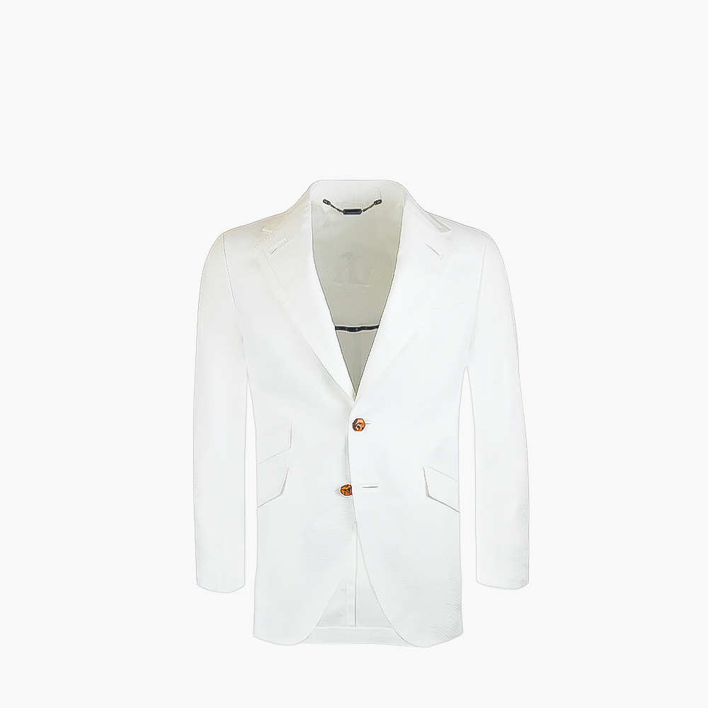White Single Breasted Blazer - B11MR37005