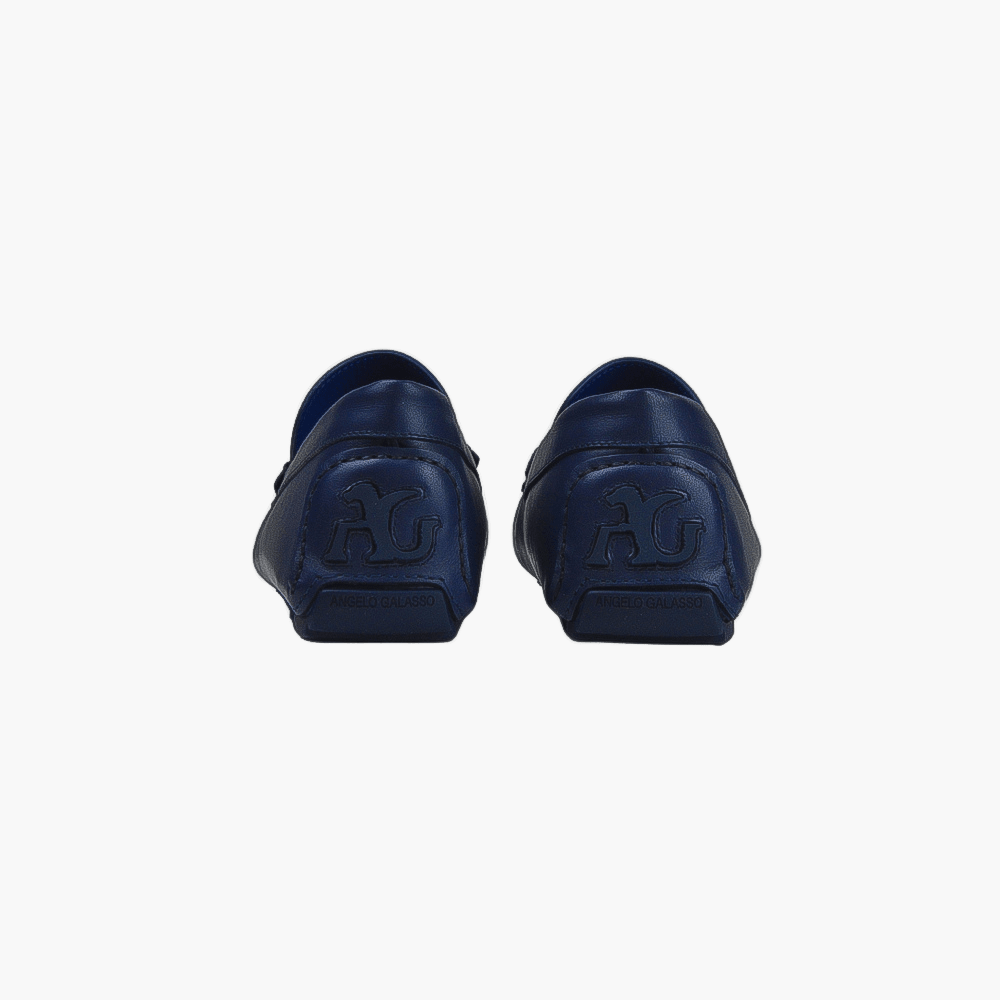 Blue Ornament Driver Shoes - Angelo Galasso - Luxury Italian Menswear London