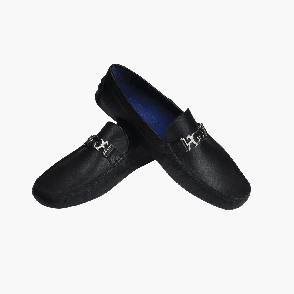 Black Ornament Driver Shoes - Angelo Galasso - Luxury Italian Menswear London