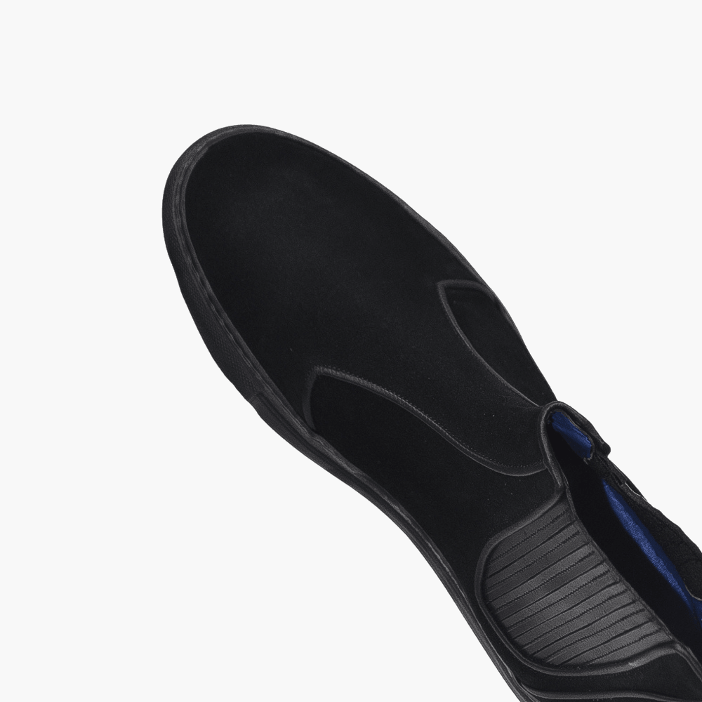 Black Suede Boots - Angelo Galasso - Luxury Italian Menswear London