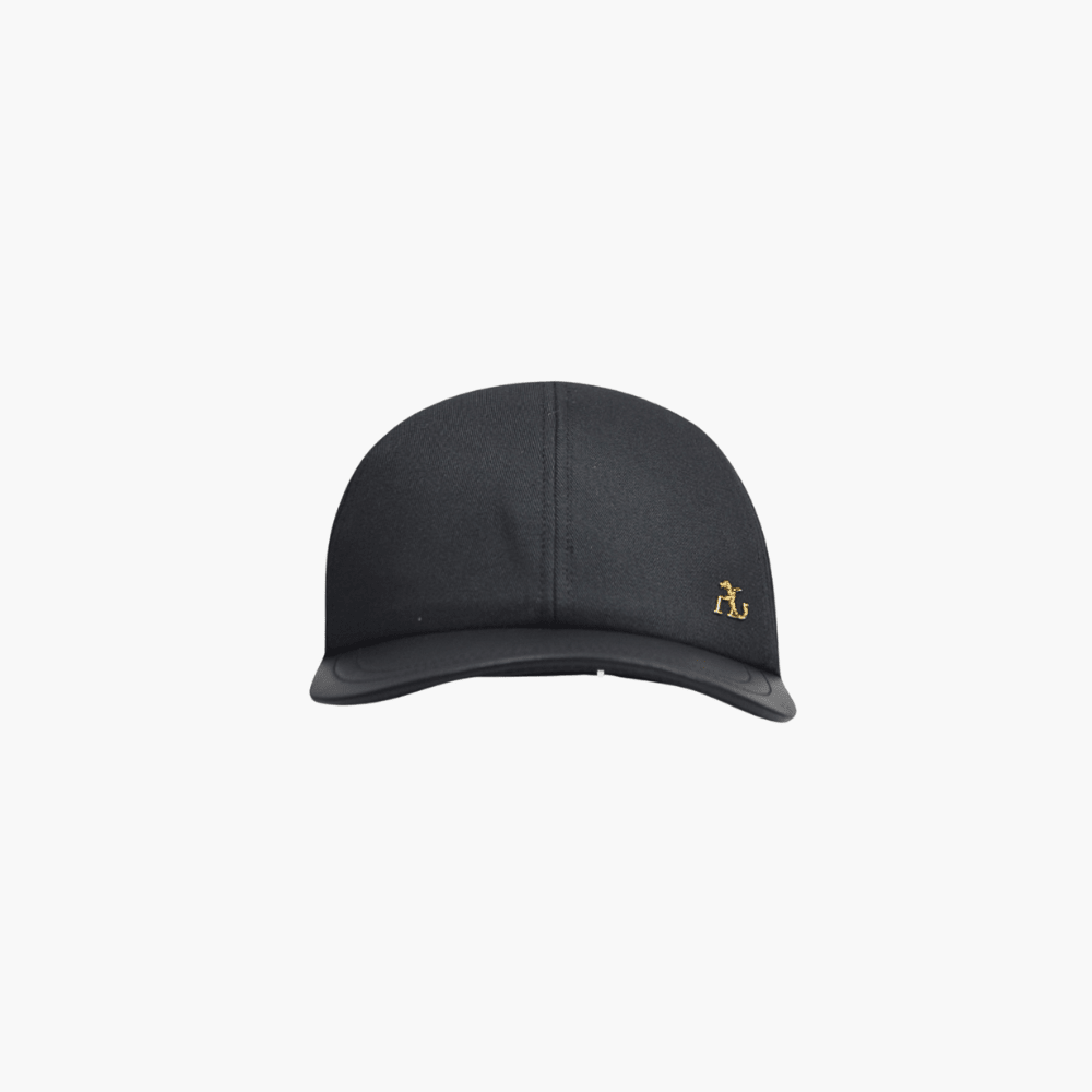 Black AG Leather Baseball Cap - Angelo Galasso - Luxury Italian Menswear London