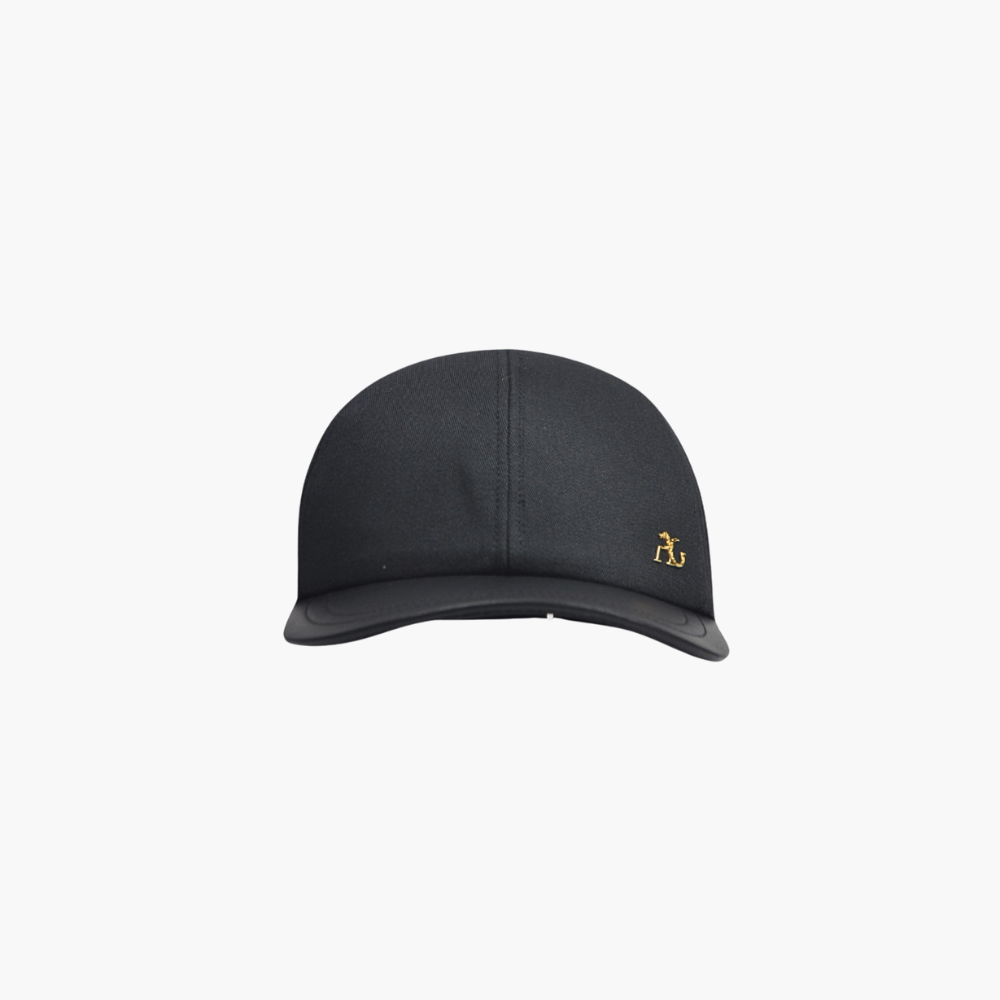 Black AG Leather Baseball Cap  - AG24SBCAP01