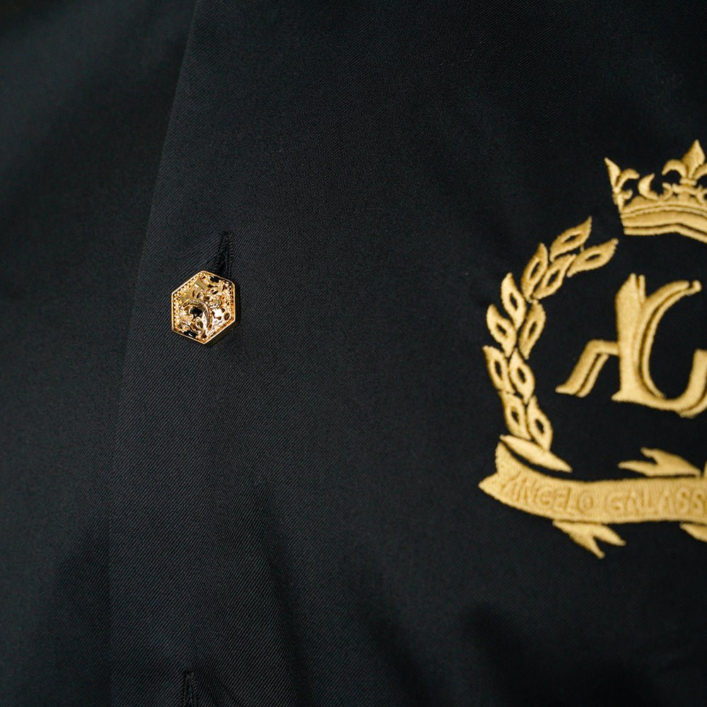 Black & Gold Militi Alloro Mason Shirt - Angelo Galasso - Luxury Italian Menswear London