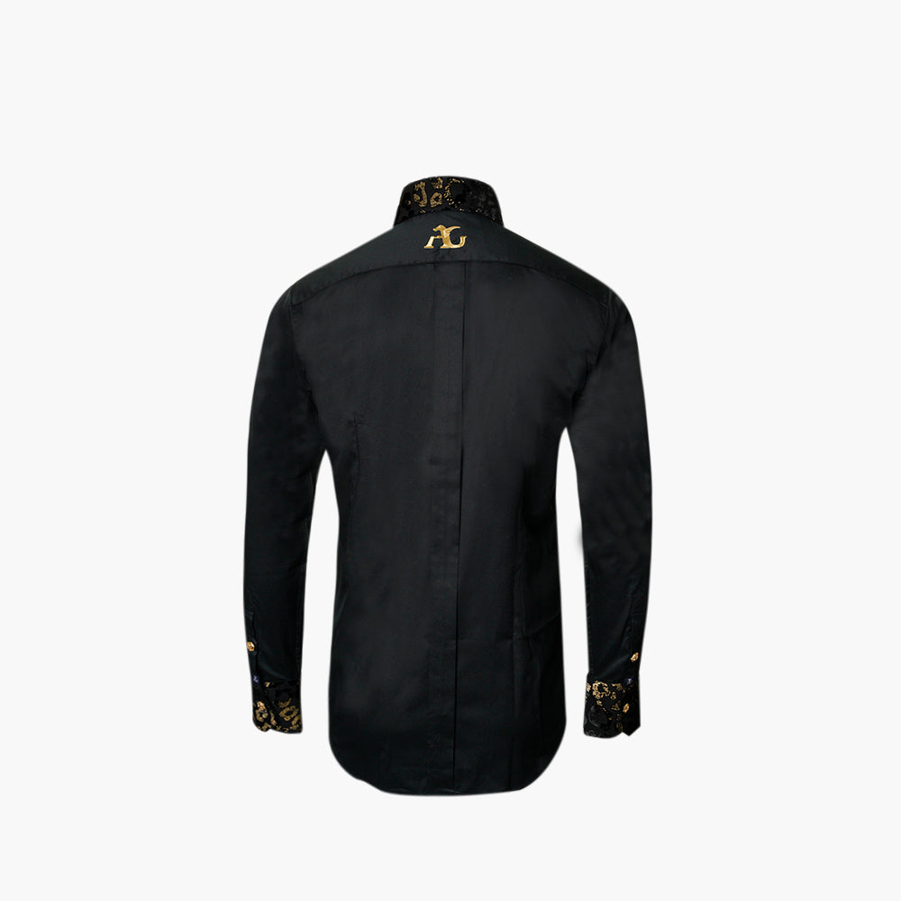 Black & Gold Militi Alloro Mason Shirt