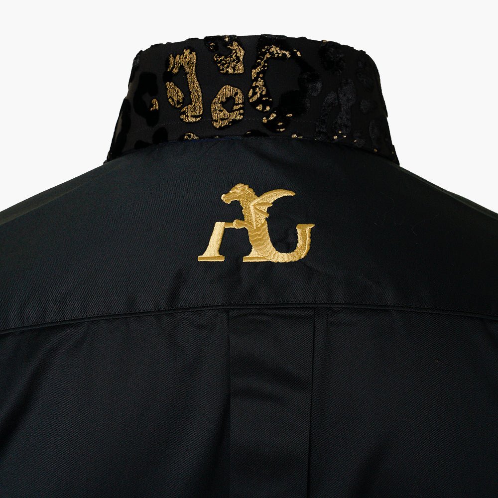 Black & Gold Militi Alloro Mason Shirt - Angelo Galasso - Luxury Italian Menswear London