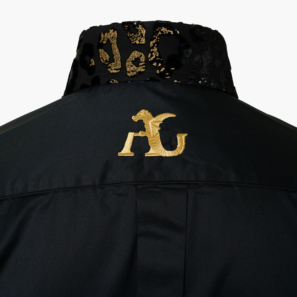 Black & Gold Militi Alloro Mason Shirt