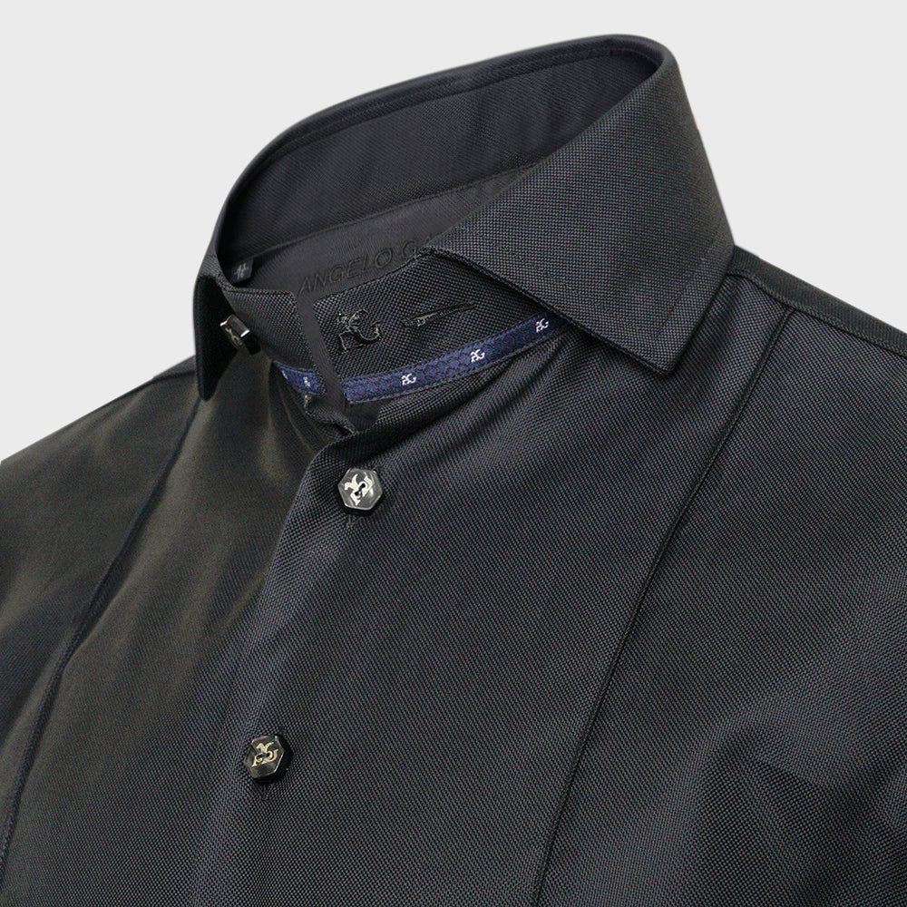 Black Classic Piave Mason Shirt - Angelo Galasso - Luxury Italian Menswear London