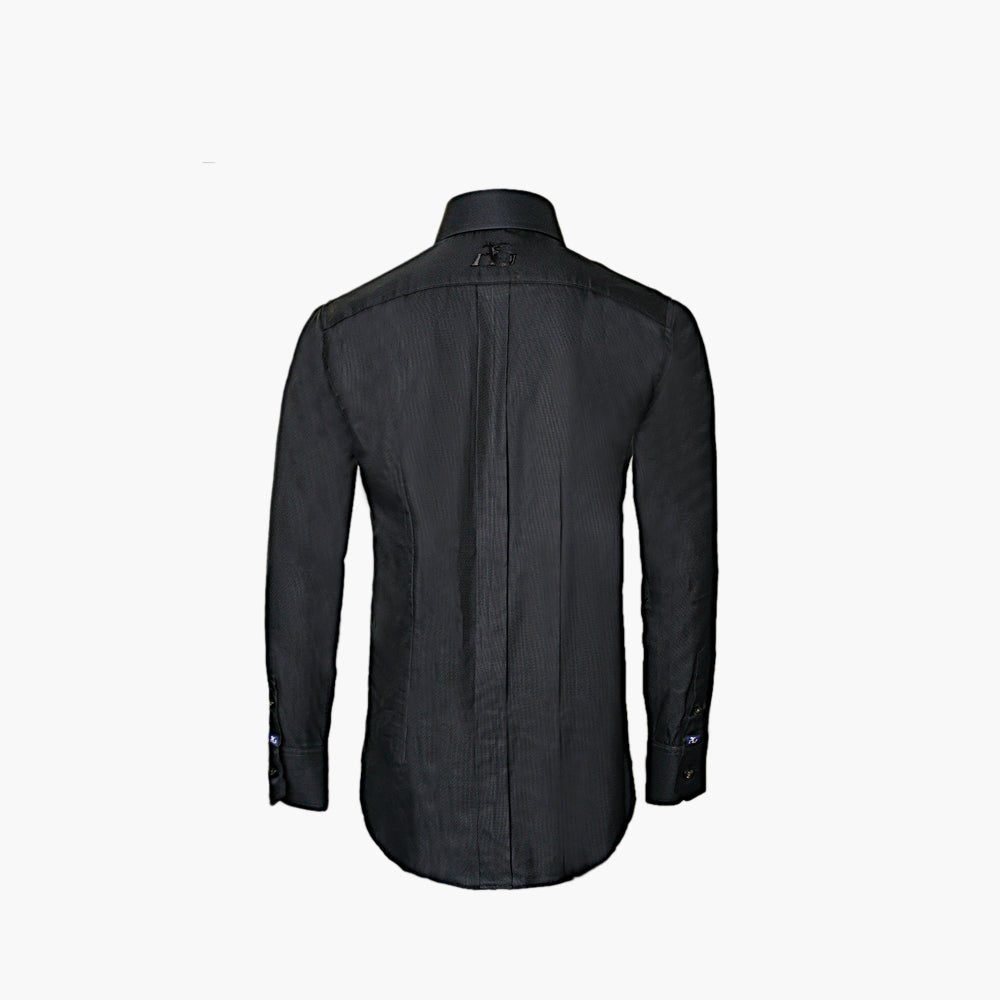 Black Classic Piave Mason Shirt - Angelo Galasso - Luxury Italian Menswear London