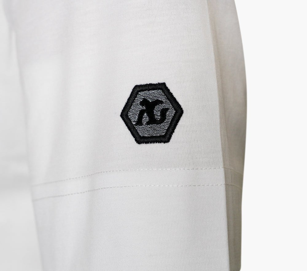 White Jersey Alloro Polo - Angelo Galasso - Luxury Italian Menswear London
