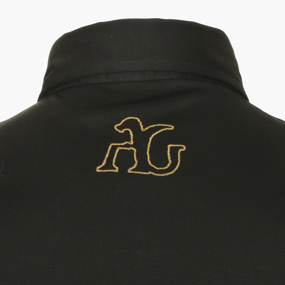 Black Jersey Alloro Polo - Angelo Galasso - Luxury Italian Menswear London